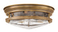 Hadley Small Flush Mount In Light Brass Finish