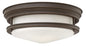 Hadley Small Flush Mount In Light Bronze Finish