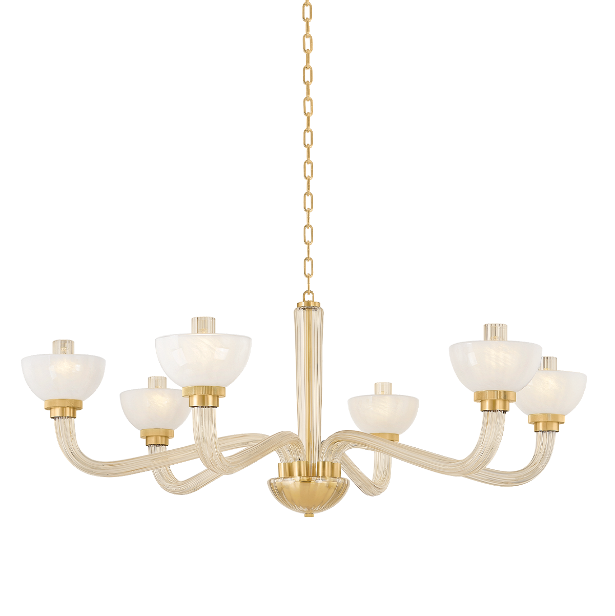 ST. LAWRENCE Chandelier with Aged Brass Finish