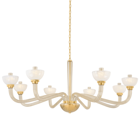 ST. LAWRENCE Chandelier with Aged Brass Finish