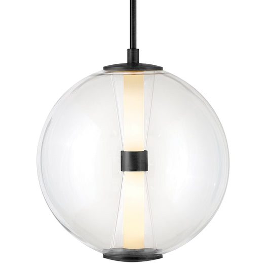 Elin Medium Globe Pendant In Black Finish