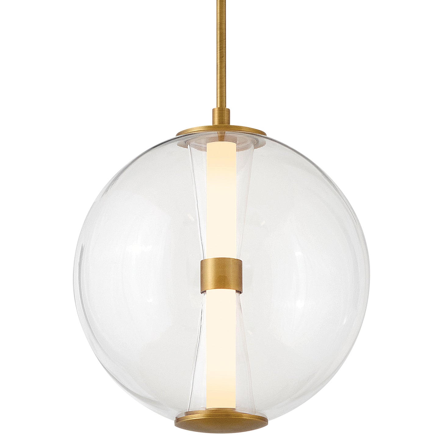 Elin Medium Globe Pendant In Light Brass Finish