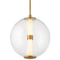 Elin Medium Globe Pendant In Light Brass Finish