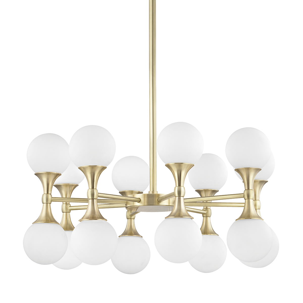 Astoria Chandelier with Aged Brass Finish