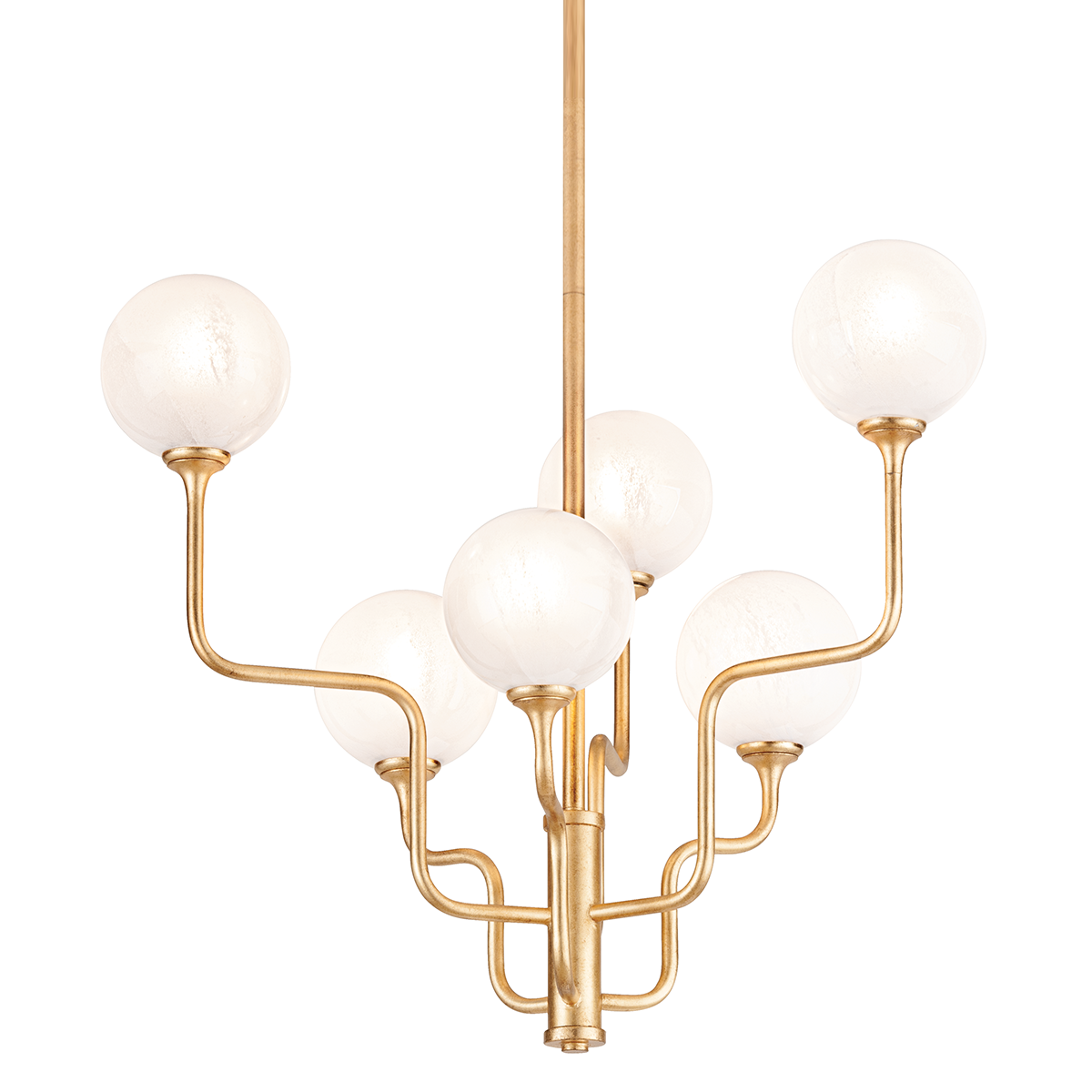 Onyx Chandelier In VINTAGE GOLD LEAF Finish