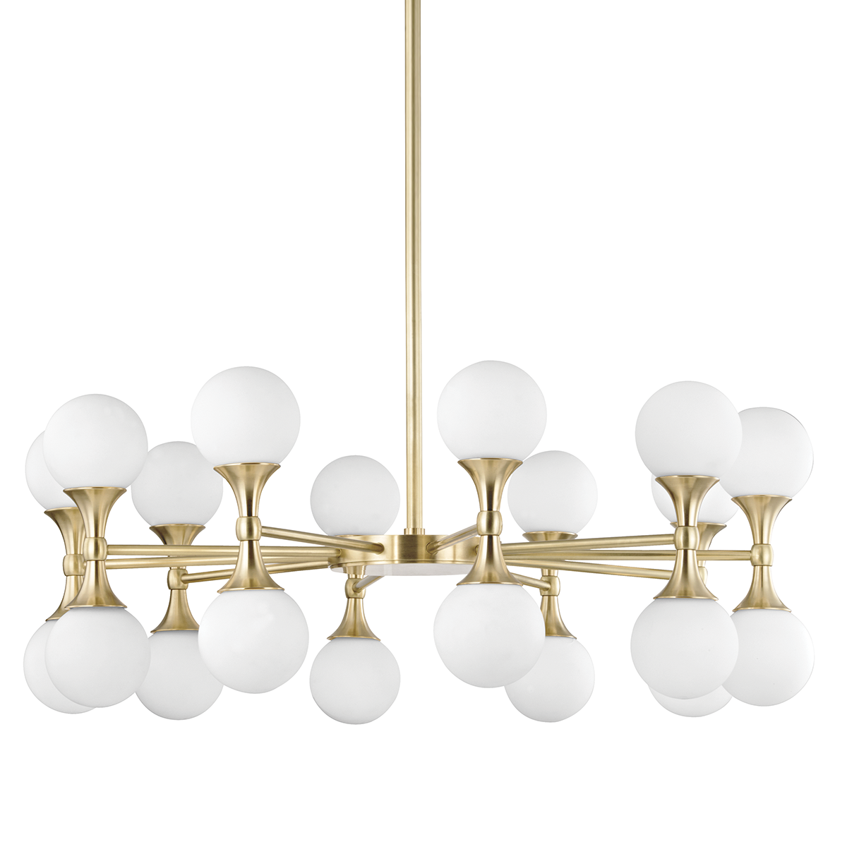 Astoria Chandelier with Aged Brass Finish