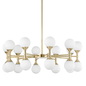Astoria Chandelier with Aged Brass Finish
