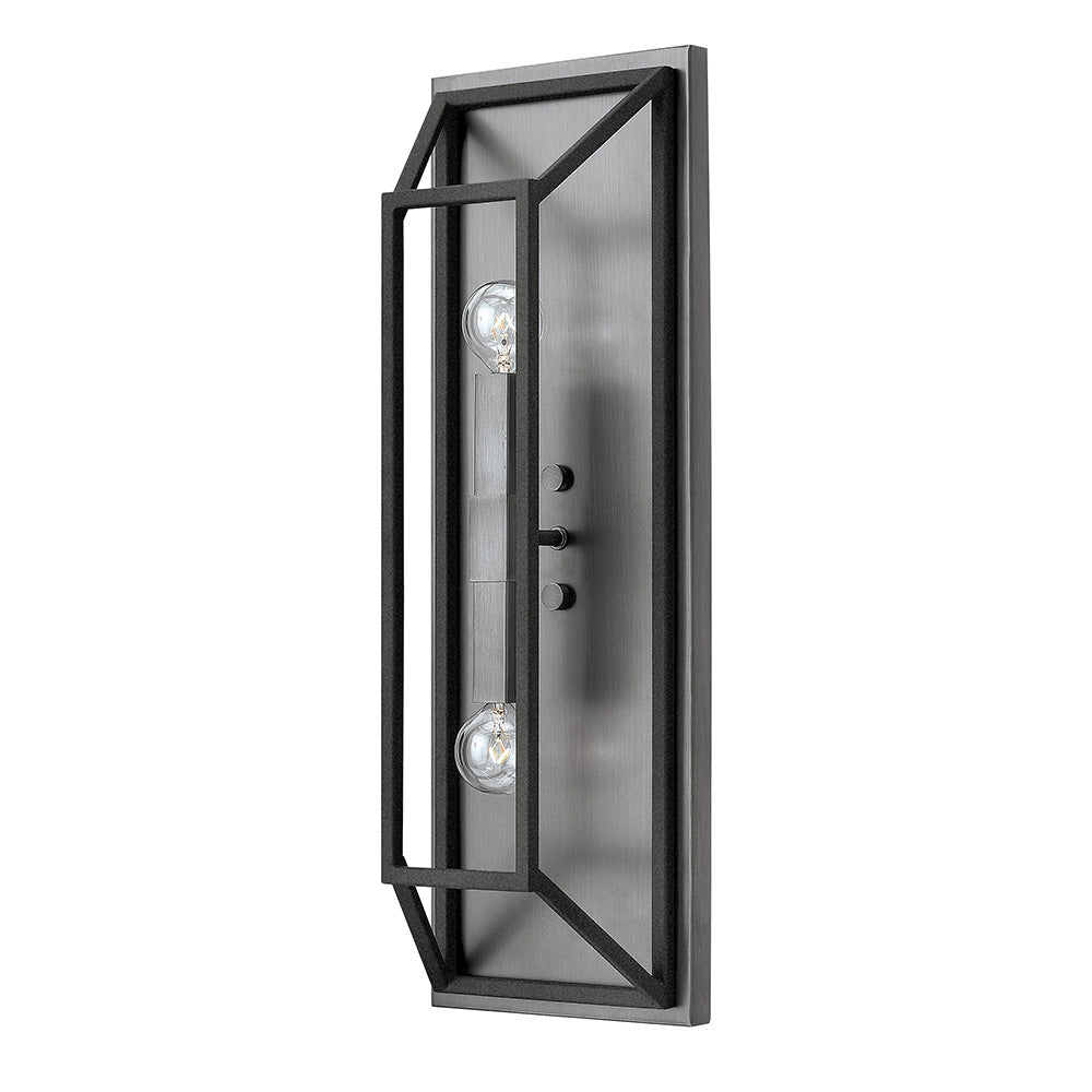 Fulton Large Two Light Sconce In Black Finish