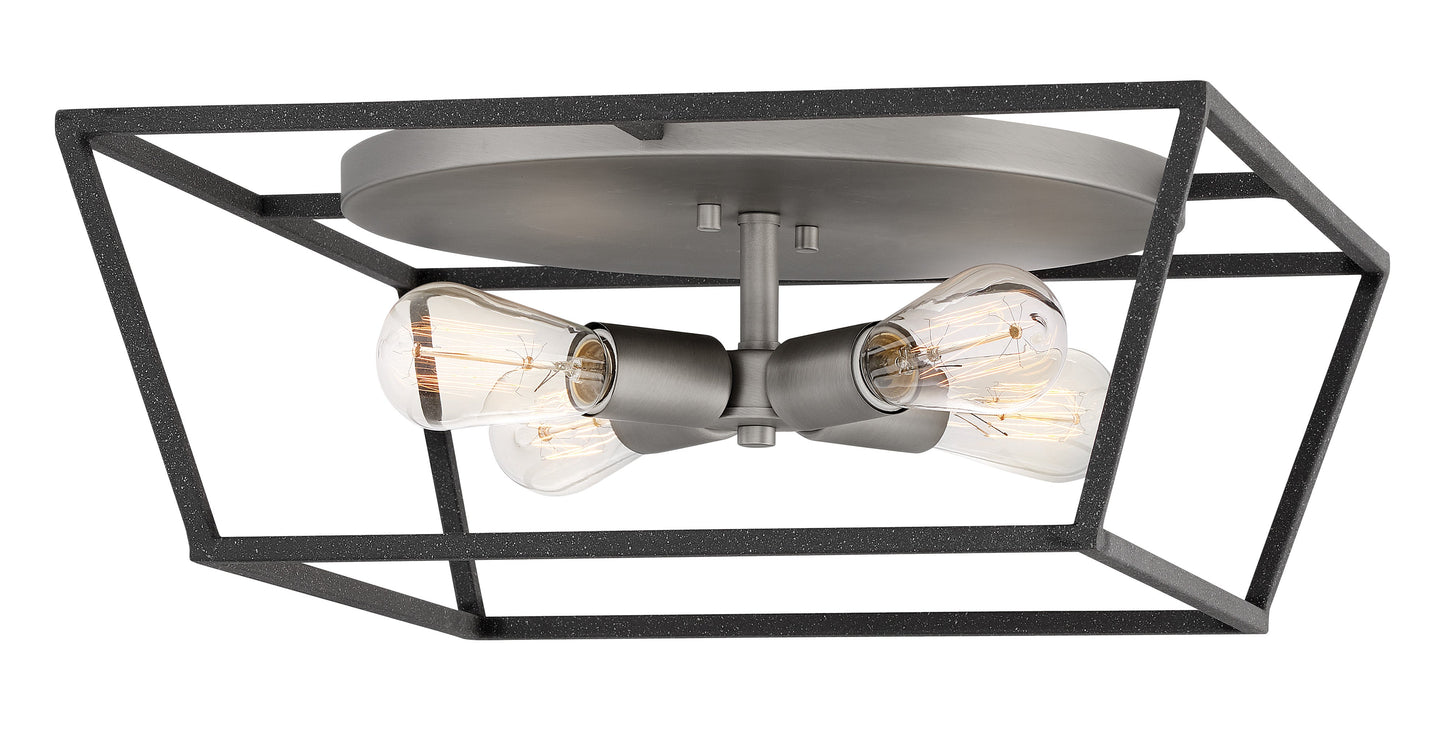 Fulton Medium Flush Mount In Black Finish