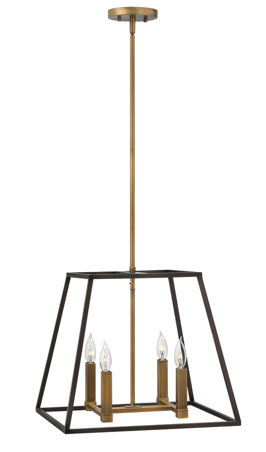 Fulton Large Open Frame Pendant In Light Bronze Finish