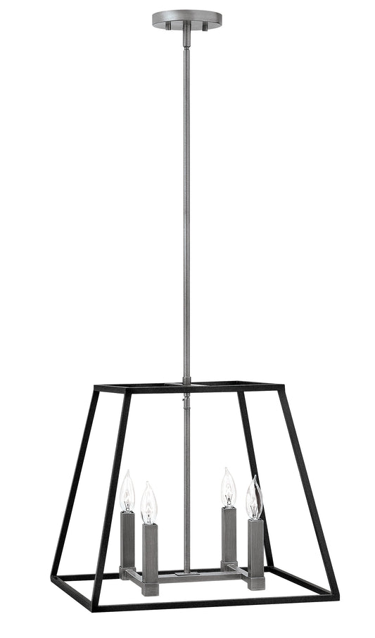 Fulton Large Open Frame Pendant In Black Finish