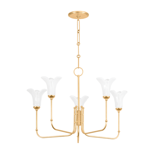 MONTCLAIR Chandelier with Vintage Gold Leaf Finish