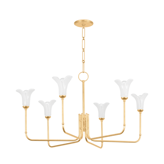 MONTCLAIR Chandelier with Vintage Gold Leaf Finish