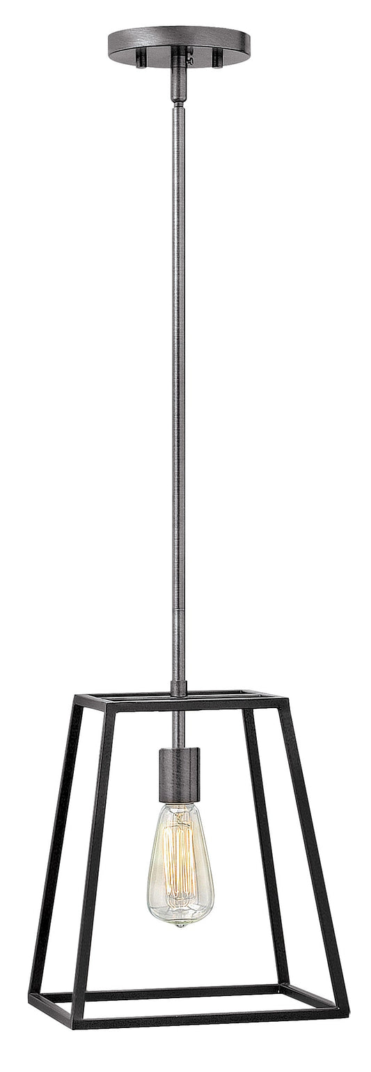 Fulton Small Open Frame Pendant In Black Finish