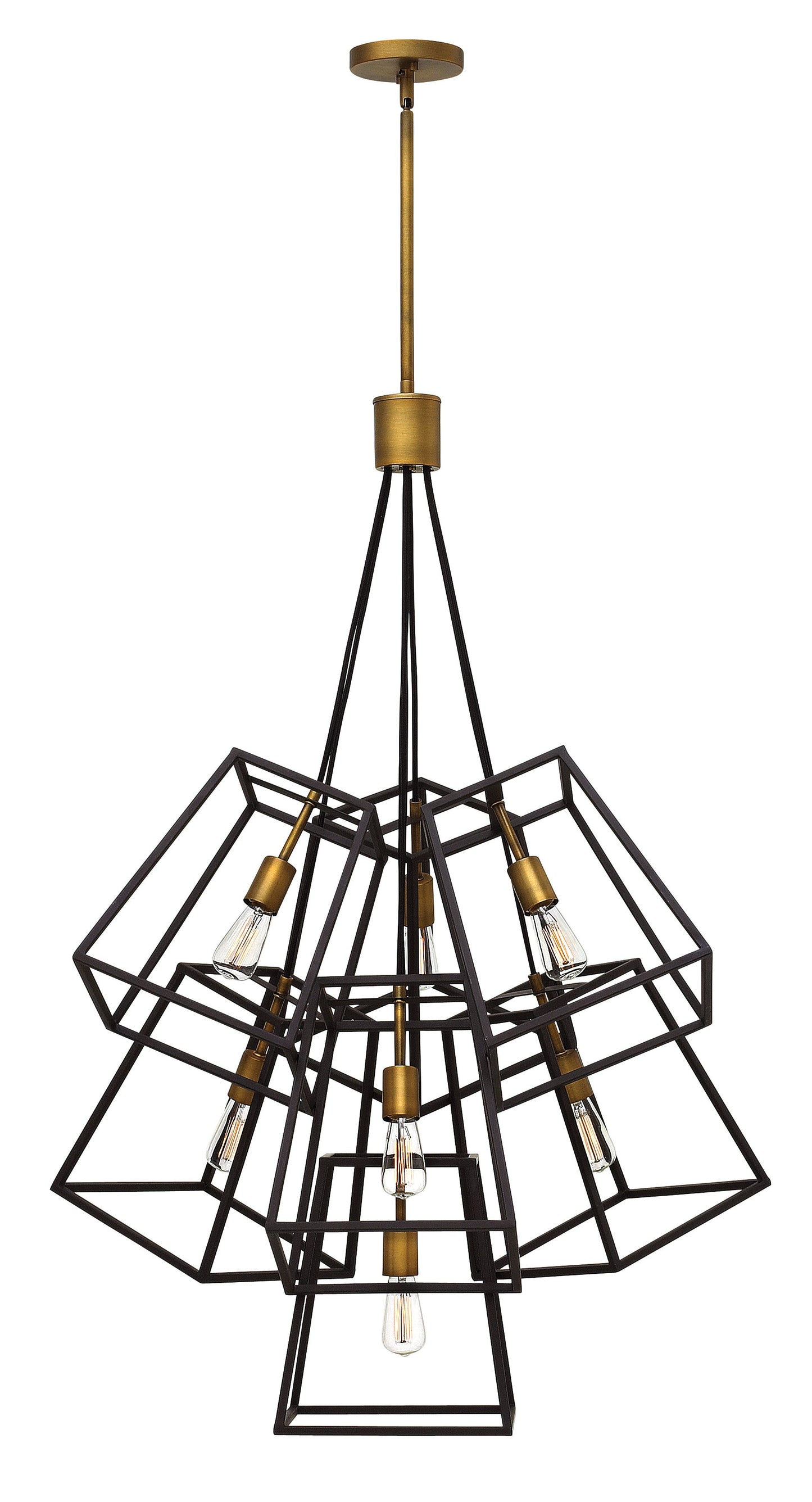 Fulton Medium Seven Light Multi Tier In Light Bronze Finish
