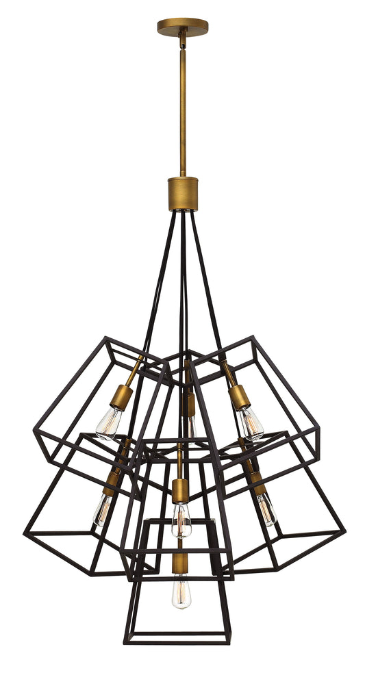 Fulton Medium Seven Light Multi Tier In Light Bronze Finish