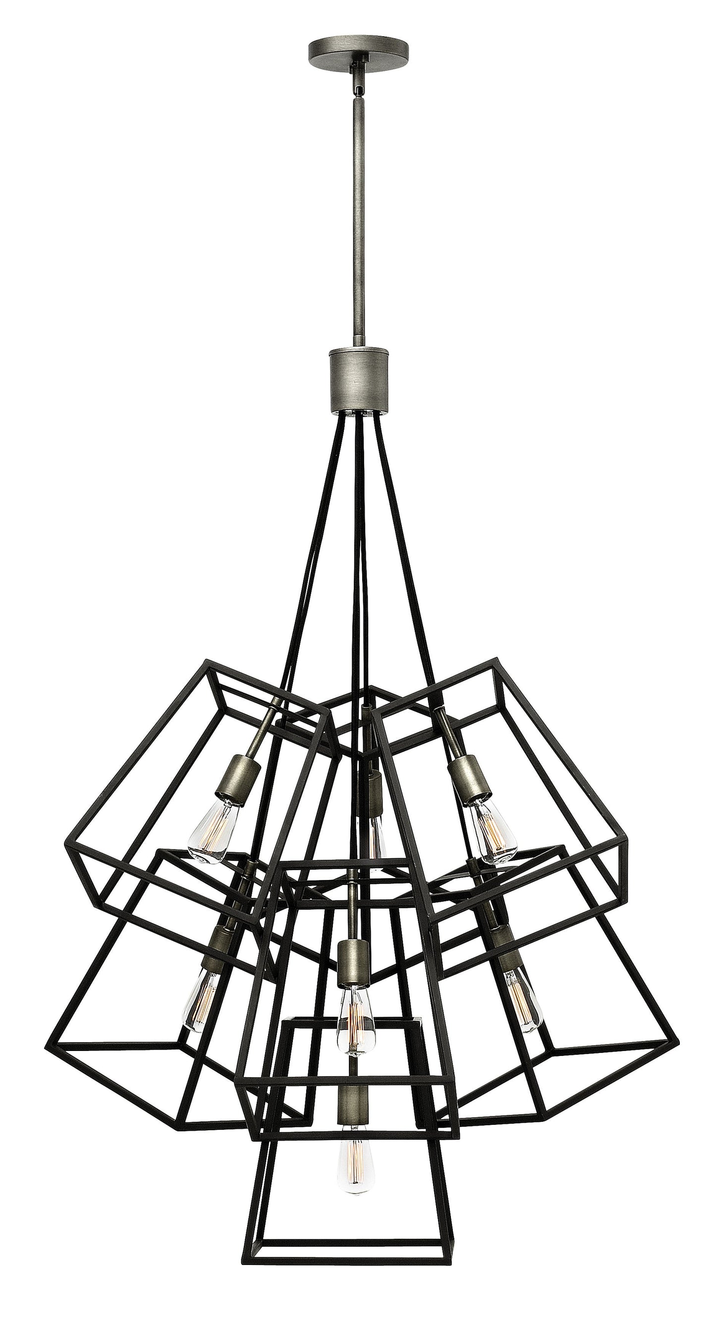 Fulton Medium Seven Light Multi Tier In Black Finish