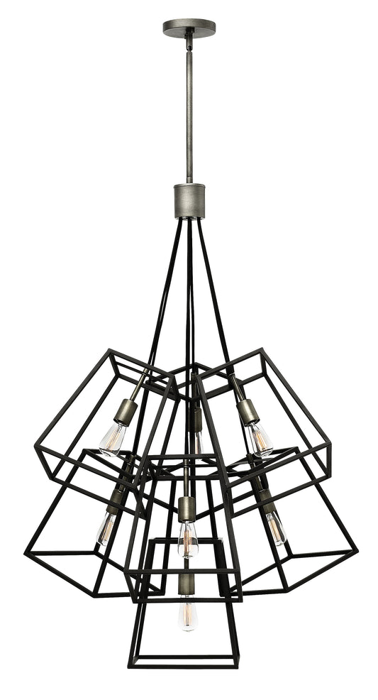 Fulton Medium Seven Light Multi Tier In Black Finish