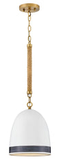 Nash Small Pendant In Light Brass Finish