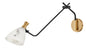 Sinclair Large Swing Arm Single Light Sconce In Light Brass Finish