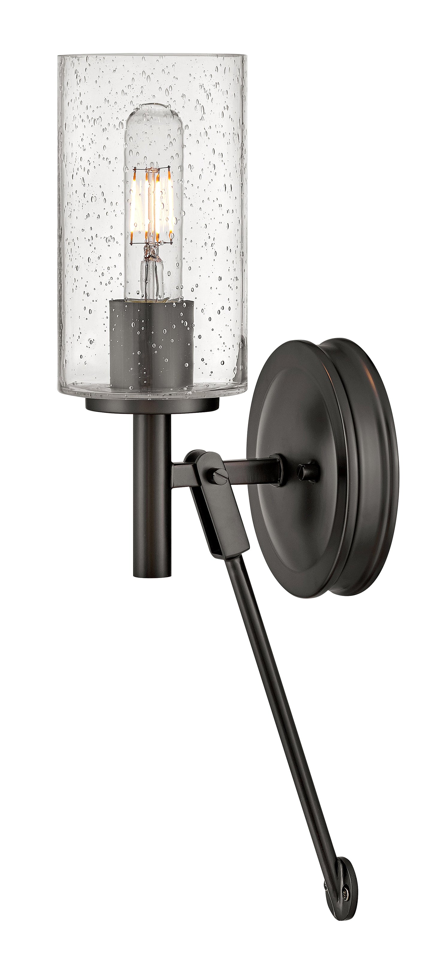 Collier Medium Single Light Sconce In Black Finish