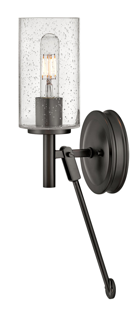Collier Medium Single Light Sconce In Black Finish