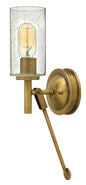 Collier Medium Single Light Sconce In Light Brass Finish
