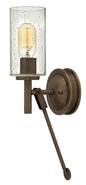 Collier Medium Single Light Sconce In Light Bronze Finish