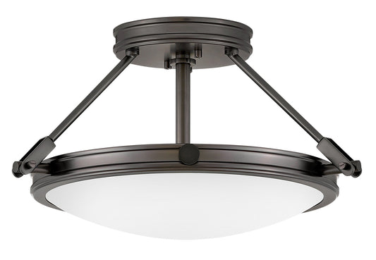 Collier Medium Semi-Flush Mount In Black Finish