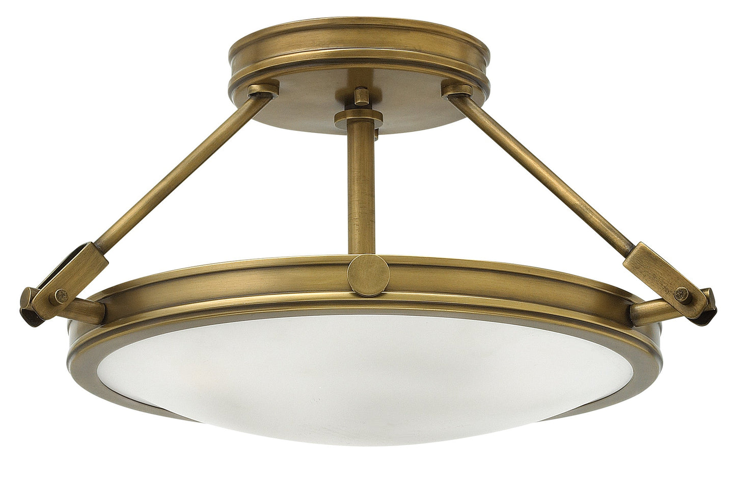 Collier Medium Semi-Flush Mount In Light Brass Finish
