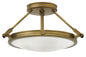 Collier Medium Semi-Flush Mount In Light Brass Finish
