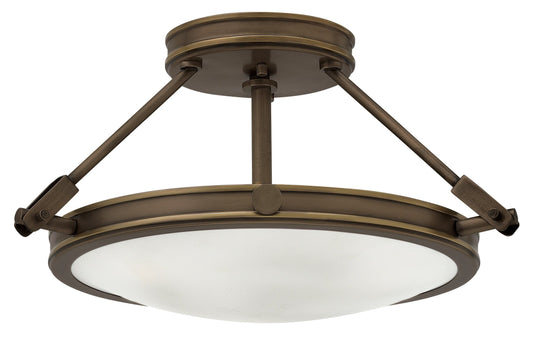 Collier Medium Semi-Flush Mount In Light Bronze Finish