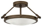 Collier Medium Semi-Flush Mount In Light Bronze Finish