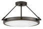 Collier Medium Semi-Flush Mount In Black Finish