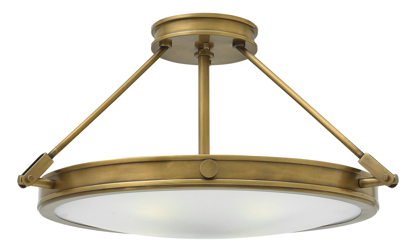 Collier Medium Semi-Flush Mount In Light Brass Finish