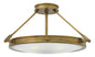 Collier Medium Semi-Flush Mount In Light Brass Finish