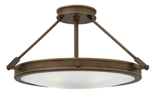 Collier Medium Semi-Flush Mount In Light Bronze Finish