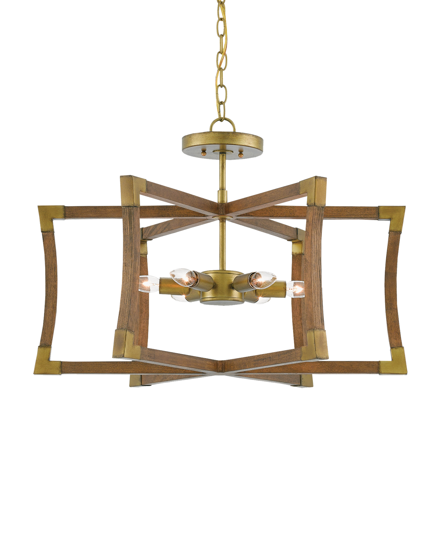 Bastian Small Chestnut Semi-Flush Mount