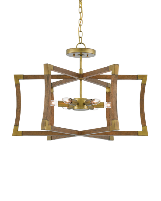 Bastian Small Chestnut Semi-Flush Mount