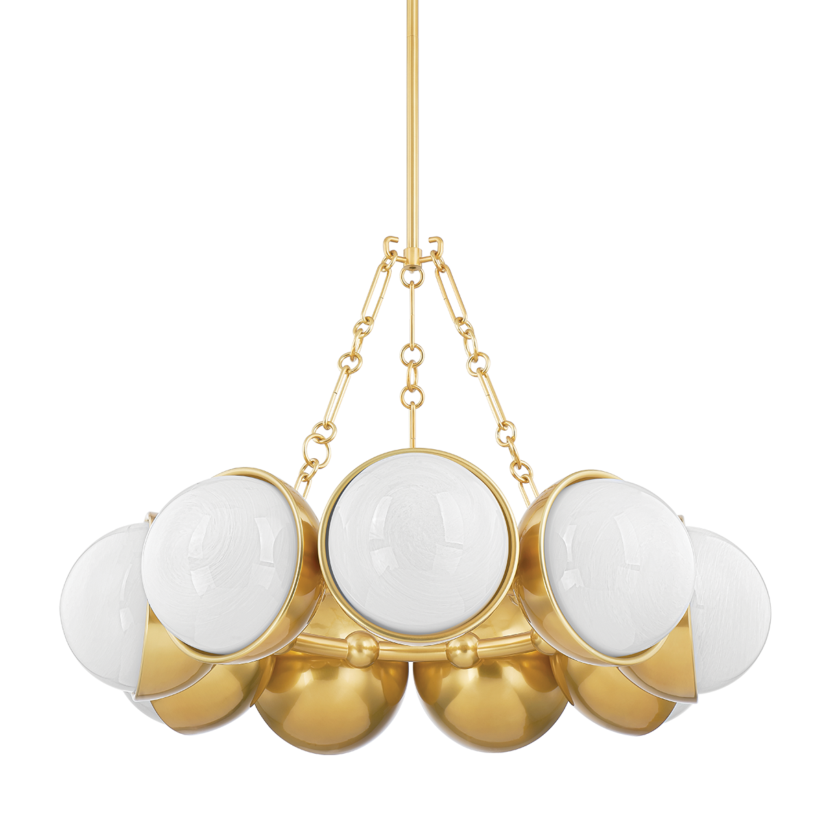 ALTHEA Chandelier In VINTAGE POLISHED BRASS Finish