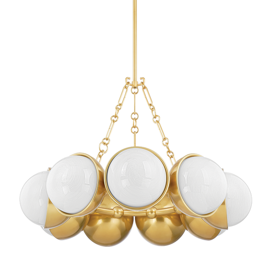 ALTHEA Chandelier In VINTAGE POLISHED BRASS Finish
