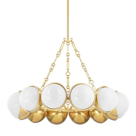 ALTHEA Chandelier In VINTAGE POLISHED BRASS Finish