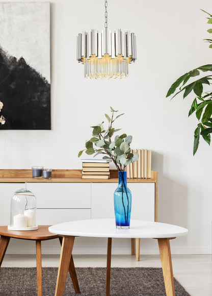 Willow 16 inch Chandelier in Chrome