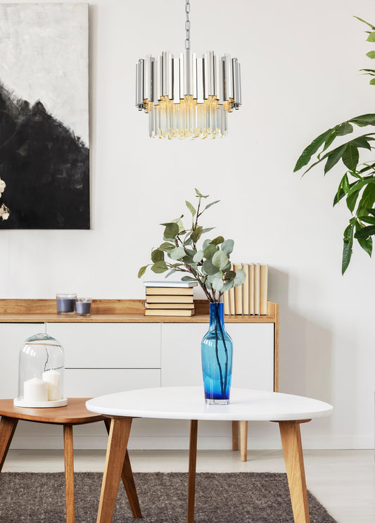 Willow 16 inch Chandelier in Chrome