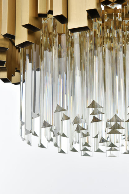 Willow 16 inch Chandelier in Satin Gold