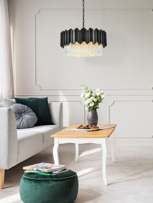 Willow 24 inch Chandelier in Black