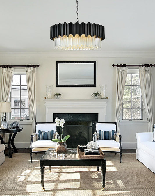 Willow 32 inch Chandelier in Black