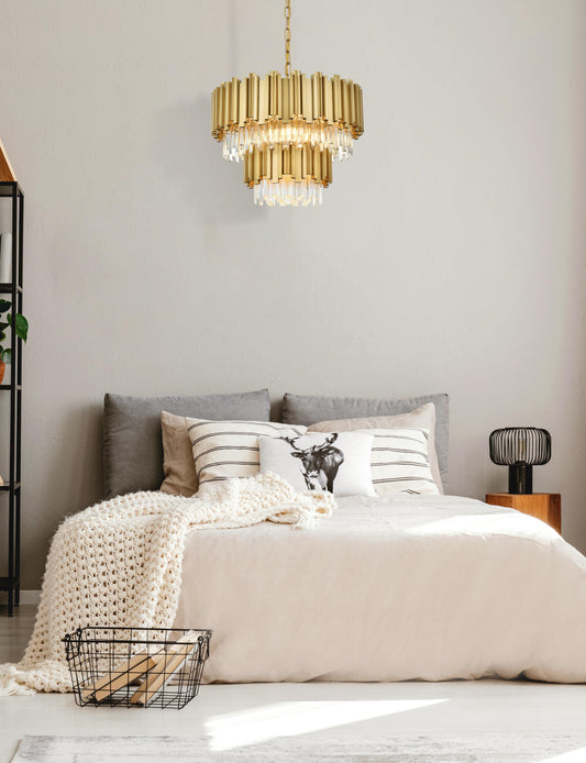 Willow 24 inch Chandelier in Satin Gold