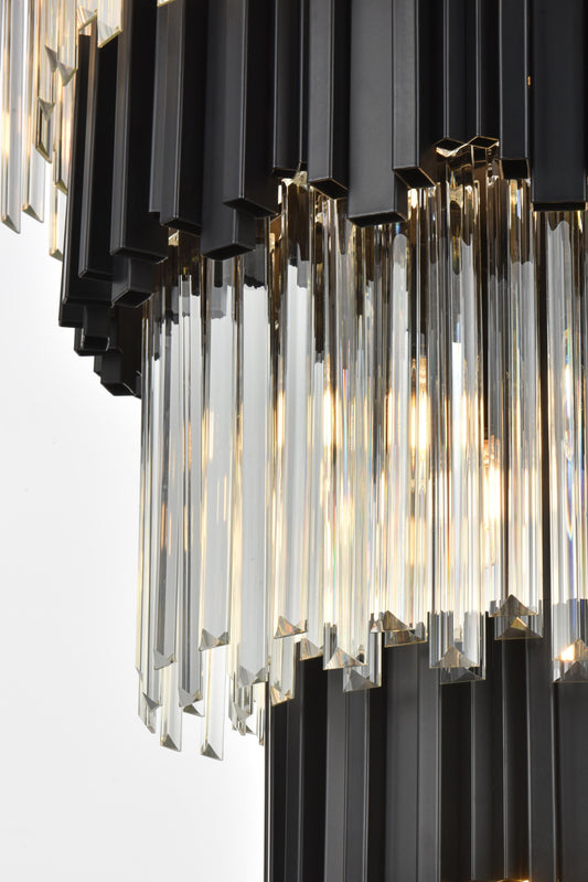 Willow 40 inch Chandelier in Black