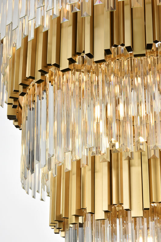 Willow 40 inch Chandelier in Satin Gold